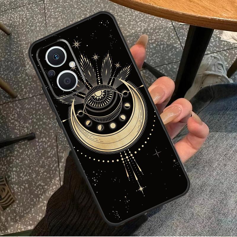 Fortune Telling Moon Stars Hands Art For OPPO Reno 10 11 12 13 14 Pro 7 8 Lite 8T 11F 12F 13F 14F OPPO Find X8 X9 X5 X6 Pro Case