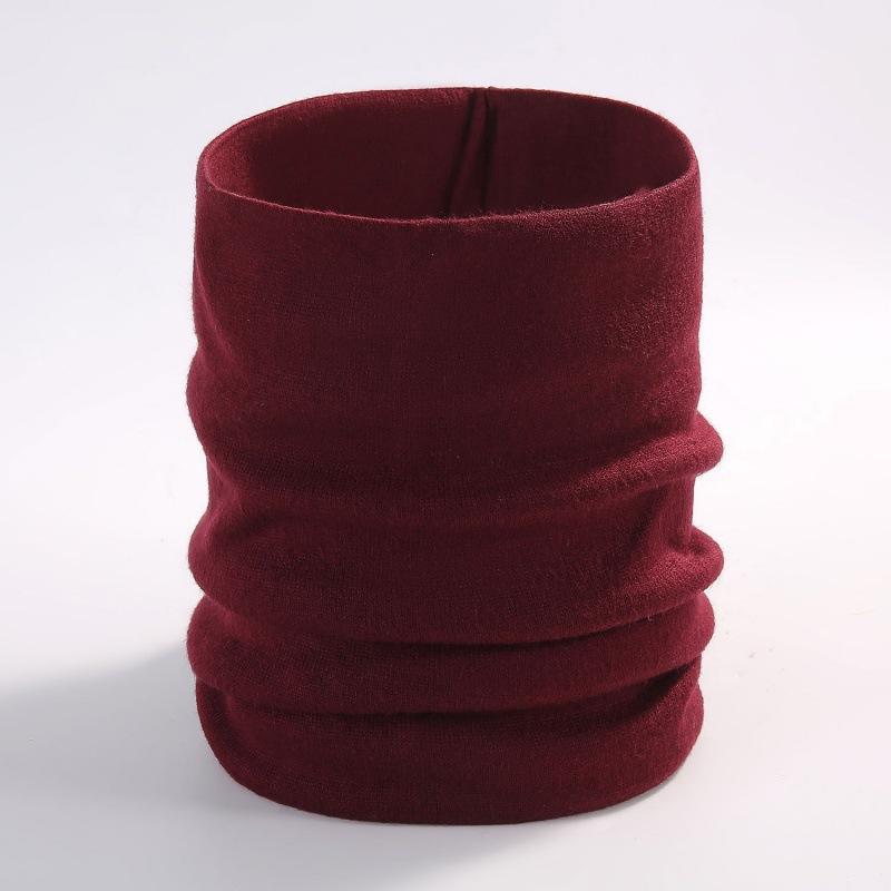 Pullover Knitted Scarf Autumn and Winter Solid Color Scarf Men and Women Couples Fashion Fake Turtleneck Single Ring Neck Cover