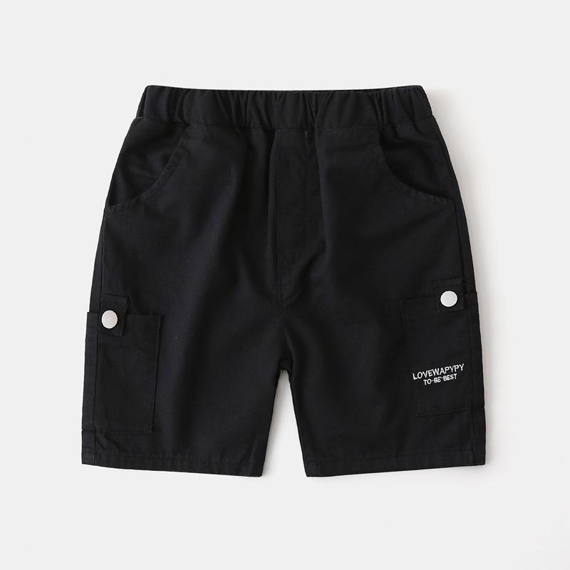 Boys' Cropped Pants Korean Summer Pants Children's Letter Shorts Baby Casual Shorts