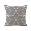 Modern Simple Geometric Pillowcase Gray and White Lines Abstract Linen Print Pillowcase Home Cushion