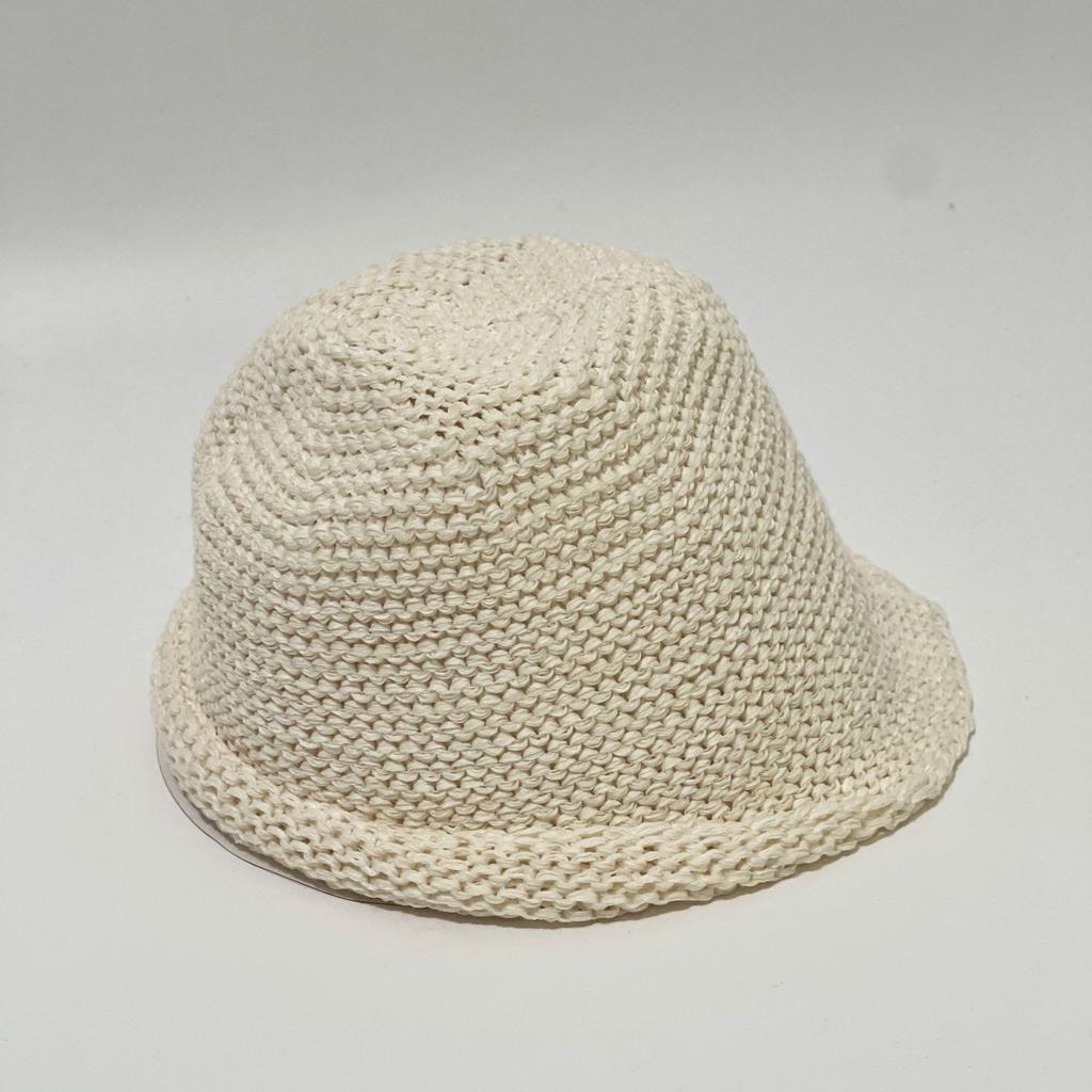 Autumn and winter warm versatile and thin handmade wool fisherman's hat children's curling irregular front long rear short knitted basin hat