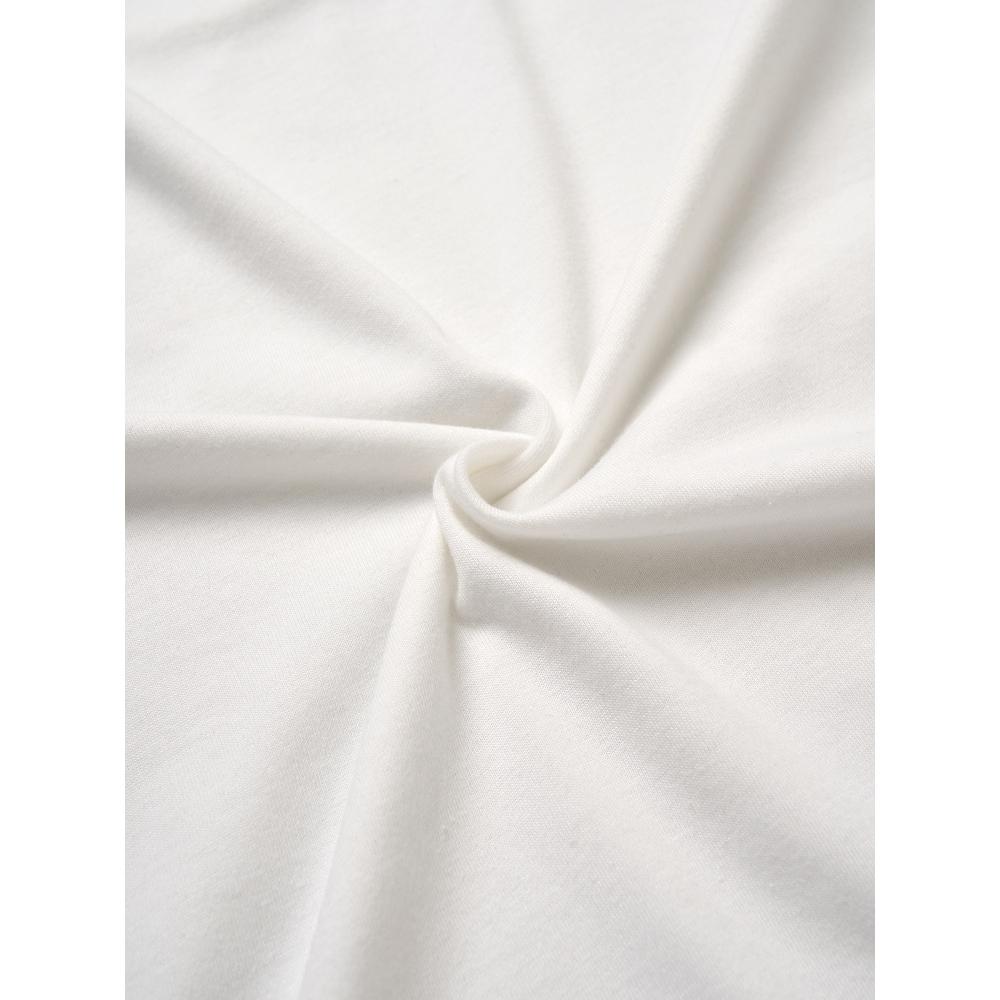 DaiSo [coMMon] Langarm Baumwollmischung T-Shirt S M L xL weiß