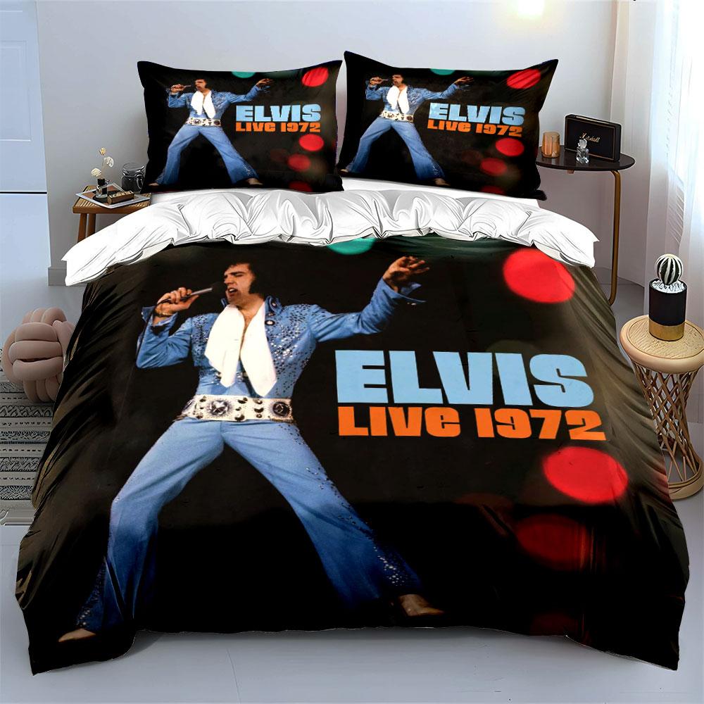 Elvis Presley Performance Design. Bettwäsche-Sets Bettbezug-Sets Bettbezüge Kissenbezüge(1*Bettbezug 2*Kissenbezüge ohne Bettdecke)