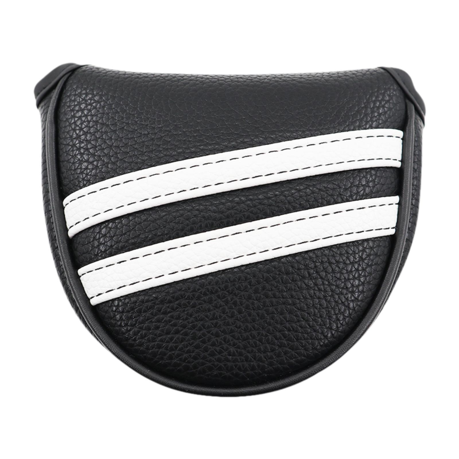 

Golf Mallet Putter Cover Golf Accessories PU Leather Compact Golf Protector Gift Golf Headcover Golf Putter Protective Guard чорний