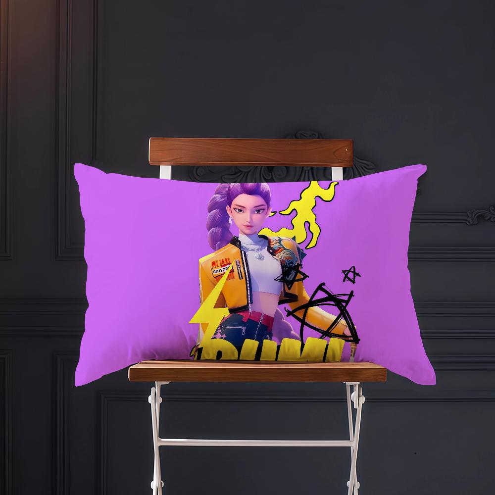 Anime Funny Meme K-Kpops D-Demon H-Hunters Cushion Cover Rectangle Pillow Cover Home Sofa Living Room Coffee Shop Pillowcase