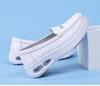 Summer Non-Slip Leather Nurse Shoes: Double Air Cushion, Thick Soft Sole, Breathable, Comfortable for Medical Work