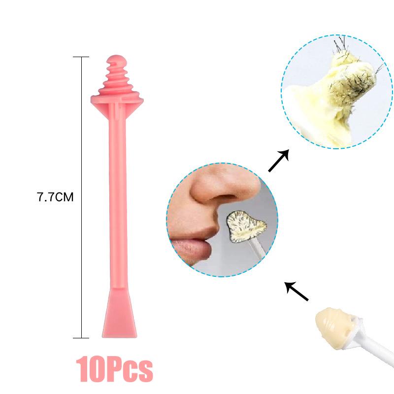 

10 шт. Палички для воску для носа Аплікатори для воску для носа для безболісного видалення волосся в носі Інструменти для видалення Набір воску Аксесуари Бджолиний віск Безпечна формула рожевий