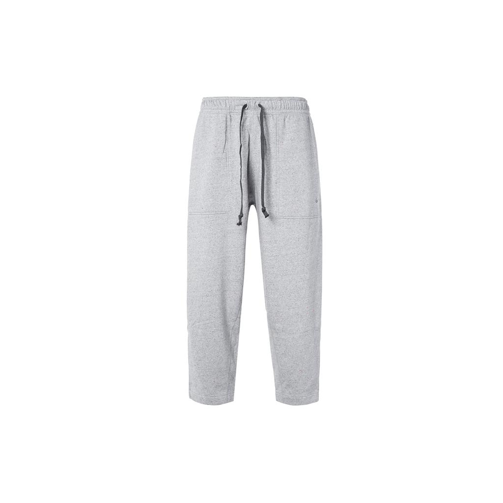 Nike Solid Color Logo Print Drawstring Sweatpants With Pockets Men Bottoms Gray DQ6684-010