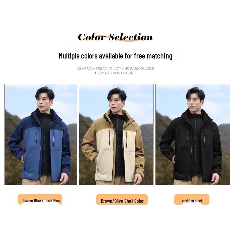 ROMON Men's 3-in-1 Outdoor Windproof Jacket