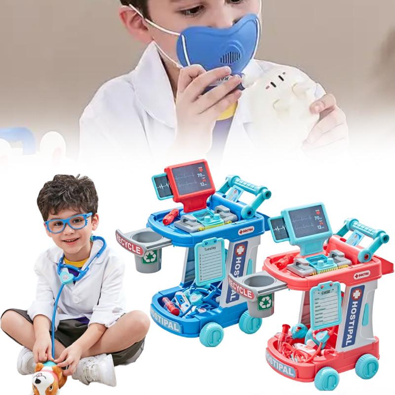 Conjunto de Brinquedo Doutor Infantil Com Caixa de Armazenamento e Estetoscópio Para Presente de Crianças