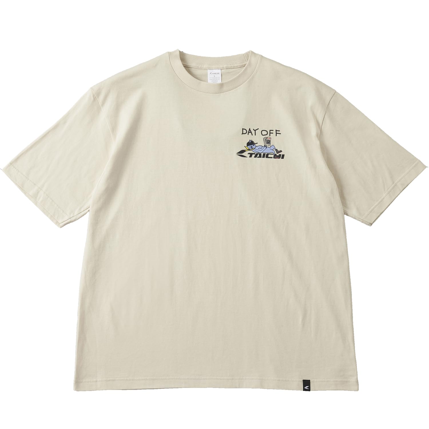 

RS Taichi Day Off Oversized T-Shirt, Light Beige, Size S, RSU126