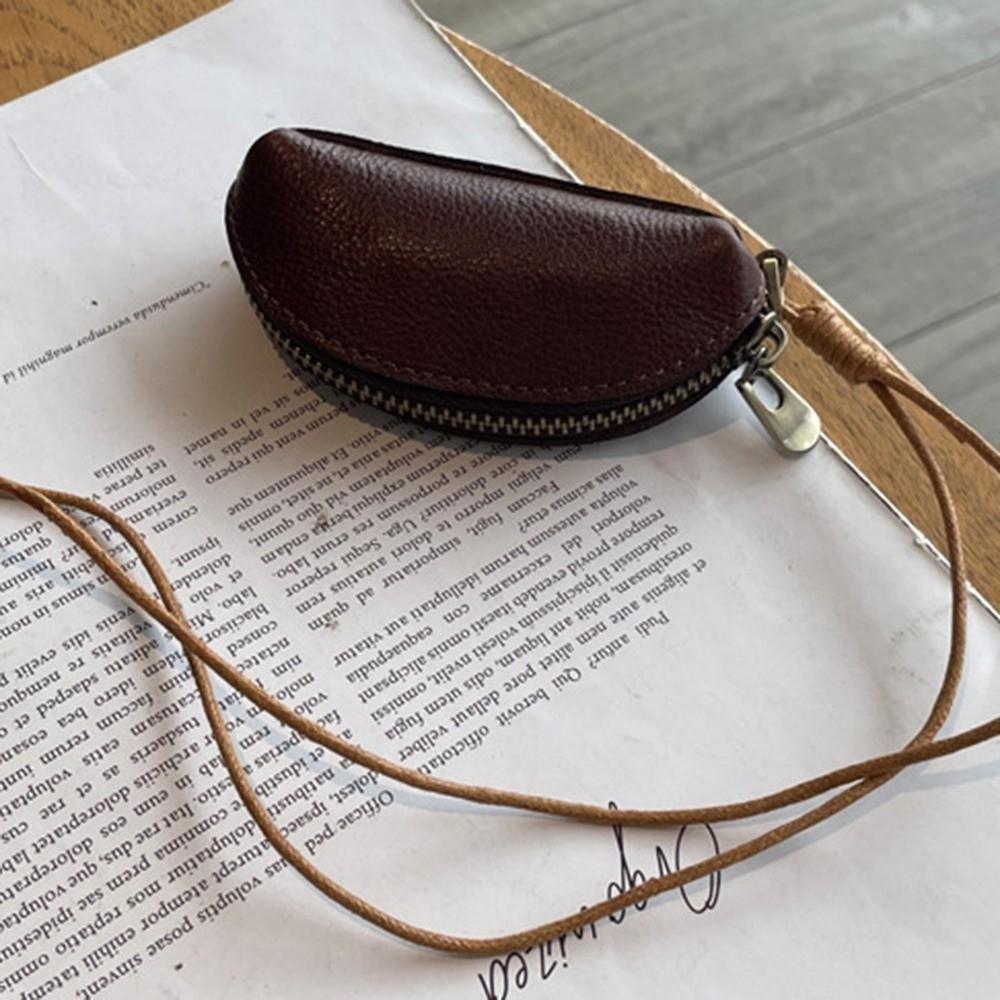 Multifunctional Car Key Bag Genuine Leather Small Coin Purse Practical Mini Storage Bag  Unisex
