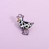 Pink Cow Cowgirl Duck Enamel Pin Western Duck Cowboy Boots Silly Goose Animal Brooch Lapel Badge Funny Jewelry Gift For Friends