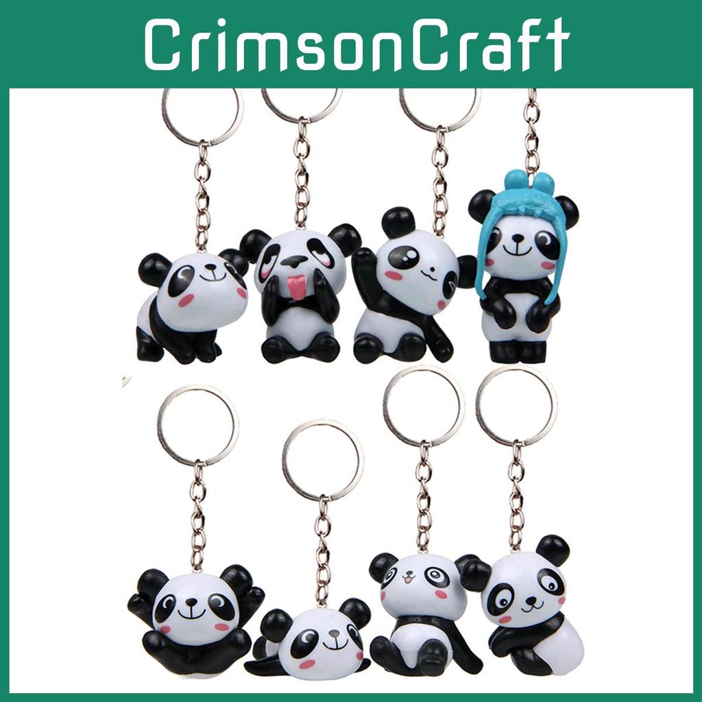 Plastic Panda Keyring With Cartoon Animal Shape For Collectors And Office Gifts