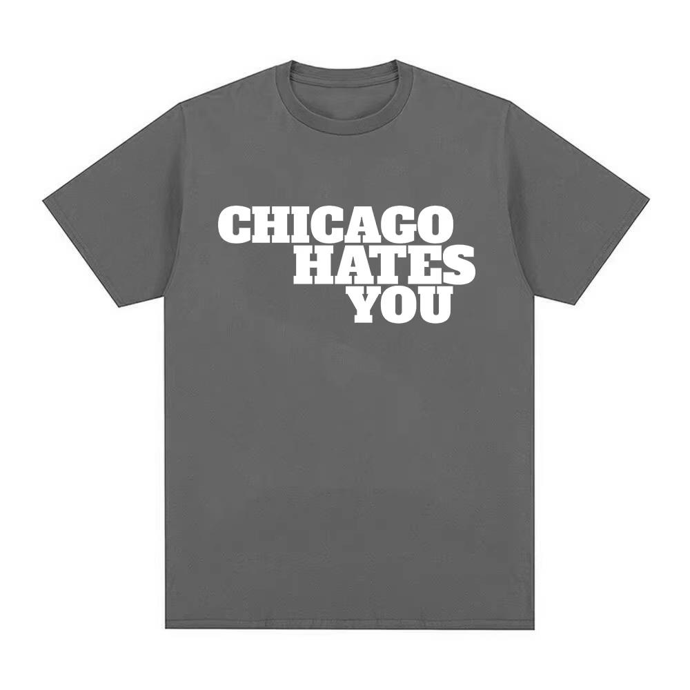 Men Fashion Hip Hop Oversized T Shirt Casual Cotton Short Sleeve Tshirts Rapper Chief Keef Chicago Hates You Same Style Tshirt