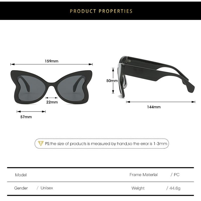 Oversized Leopard Pink Butterfly Sunglasses Women For Men Stylish Luxurious Brand Style Designer Vintage Punk Ladies Big Frame Sun Eyeglasses