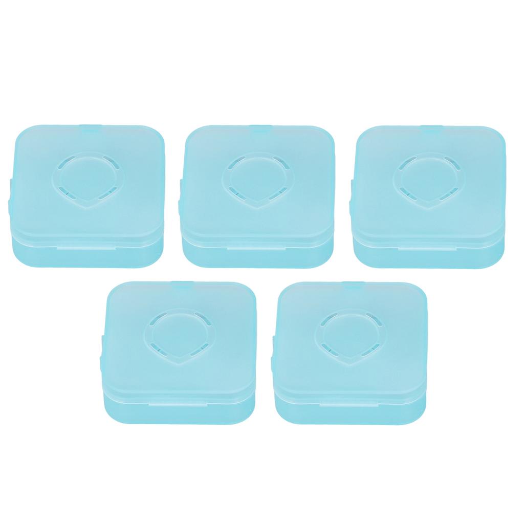 Pcs Small Plastic Box Transparent Blue Multifunctional Dust Prevention Clear Container for Handicr
