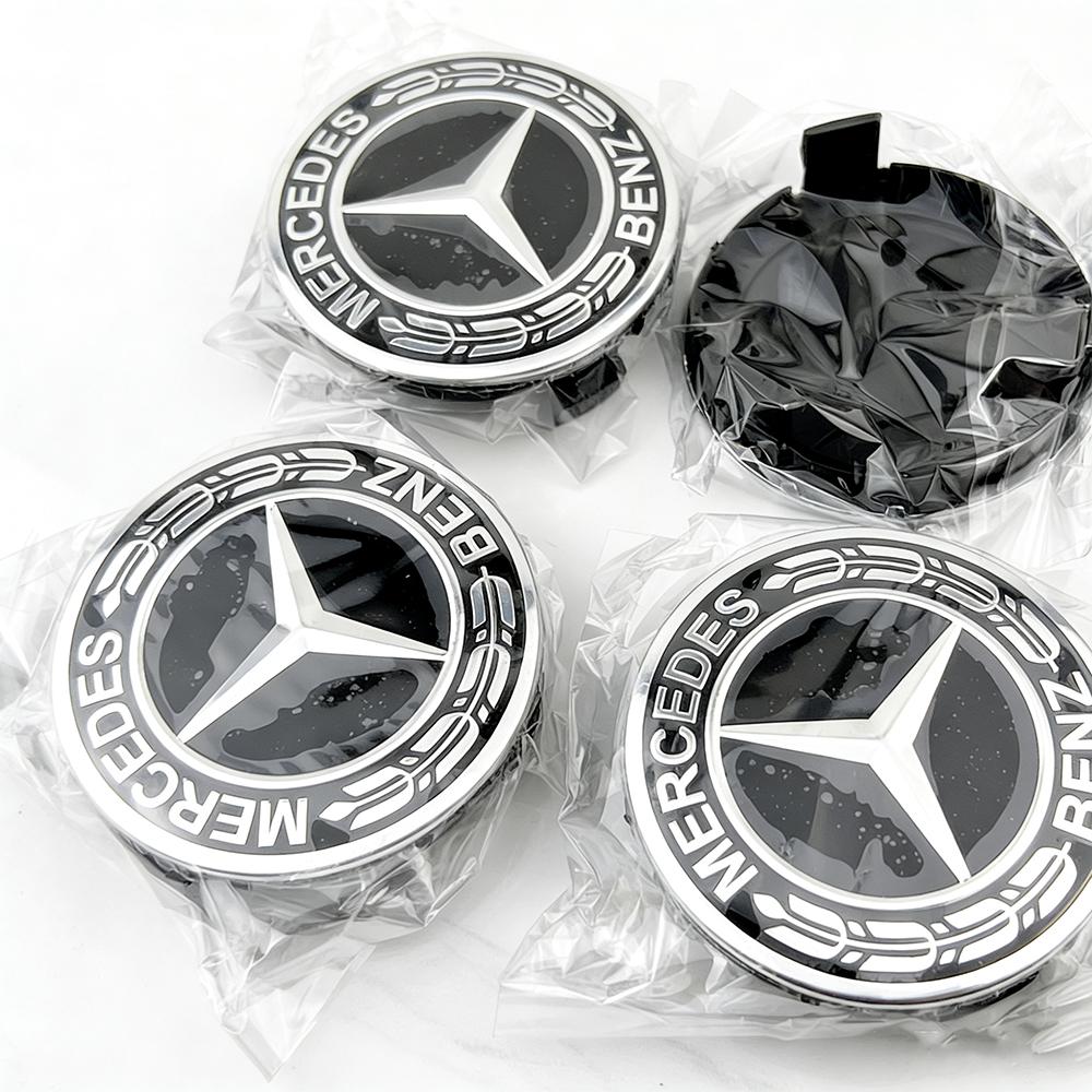 4pcs 75mm Car Wheel Center Logo Hub Cap For Mercedes Benz W211 W205 W213 W203 C218 A207 CLA CLS E Class Accessories