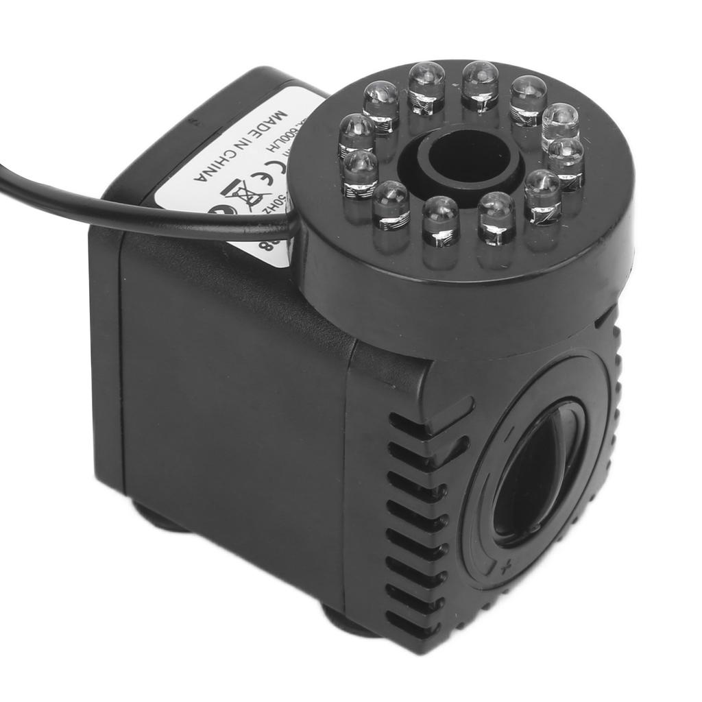 Submersible Fountain Pump With LED Light   Light for Water Feature Aquarium Fish   Home Decoration Fountain