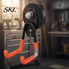 Tool Hanging Magnetic Hooks Double-Claw Hook, Anti-Slip Rubber Coated Garage Hooks, Heavy Strong Magnet for Tools Duty Universal Garden Shovel Trailer