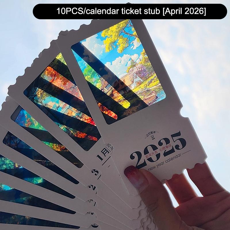 

10Pcs Diy Film Ticket Root Bookmark Slideshow Transparent Card Peripheral Reflective Film Glowing Retro Reverse Film Movie