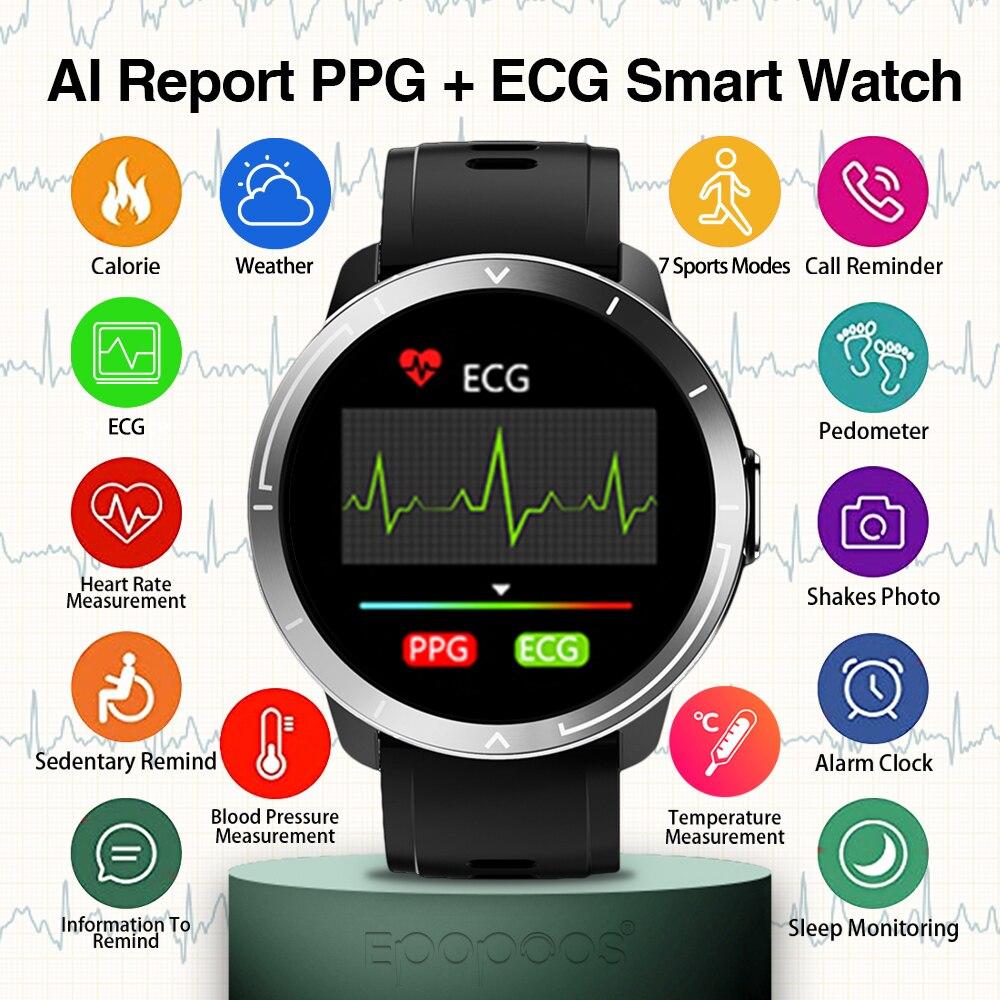 Orologio intelligente da uomo braccialetto da donna Cardiofrequenzimetro ECG  PPG IP67 Monitor di temperatura impermeabile acquista in modo economico —  spedizione gratuita, recensioni reali con foto — Joom