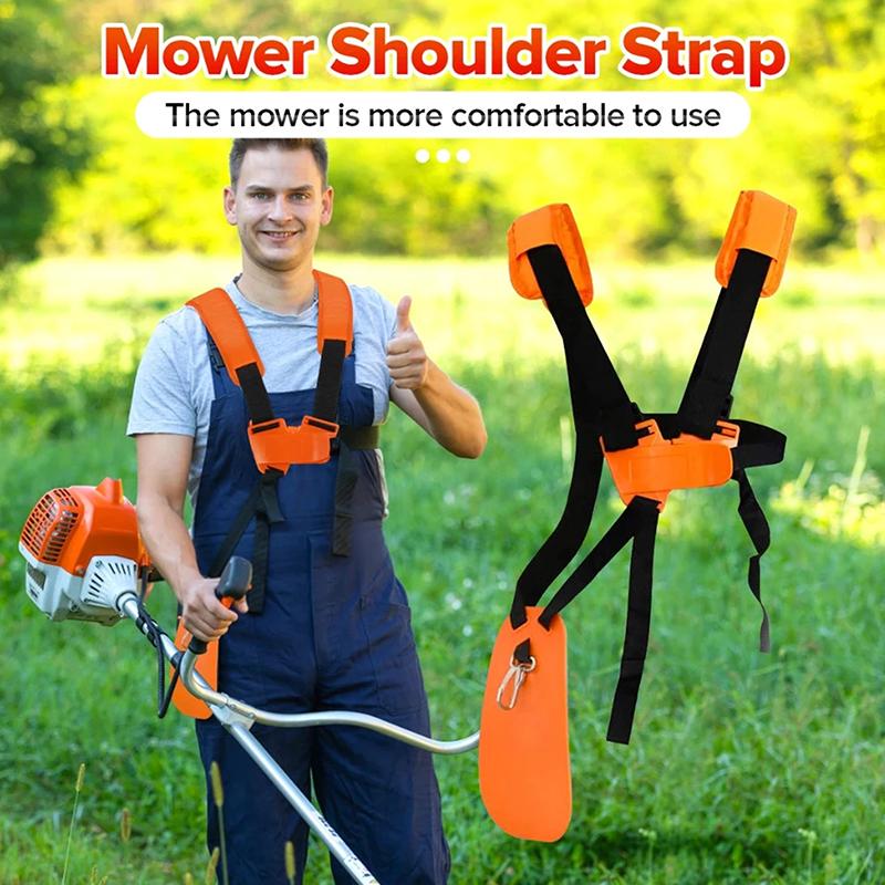 Brush Cutter Shoulder Strap Double Shoulder Nylon Harness Belt For Trimmer Lawn Mower Brush Cutter Garden Pruner