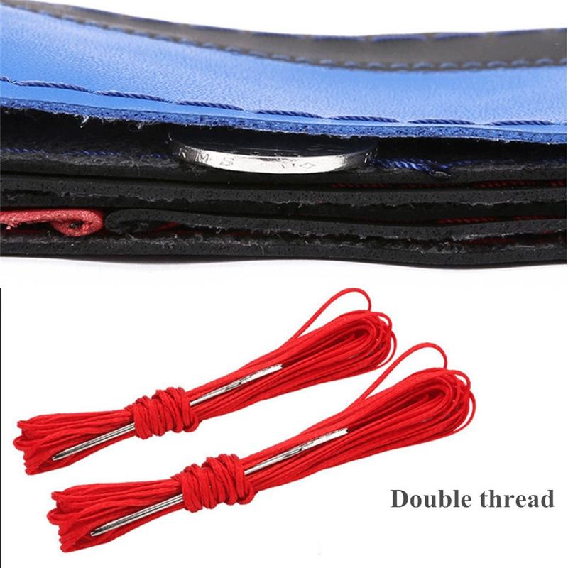 DIY Car Braid On Steering Wheel Cover Soft Fiber Leather Braid On the Steering-wheel of Car Protector Stitching Color