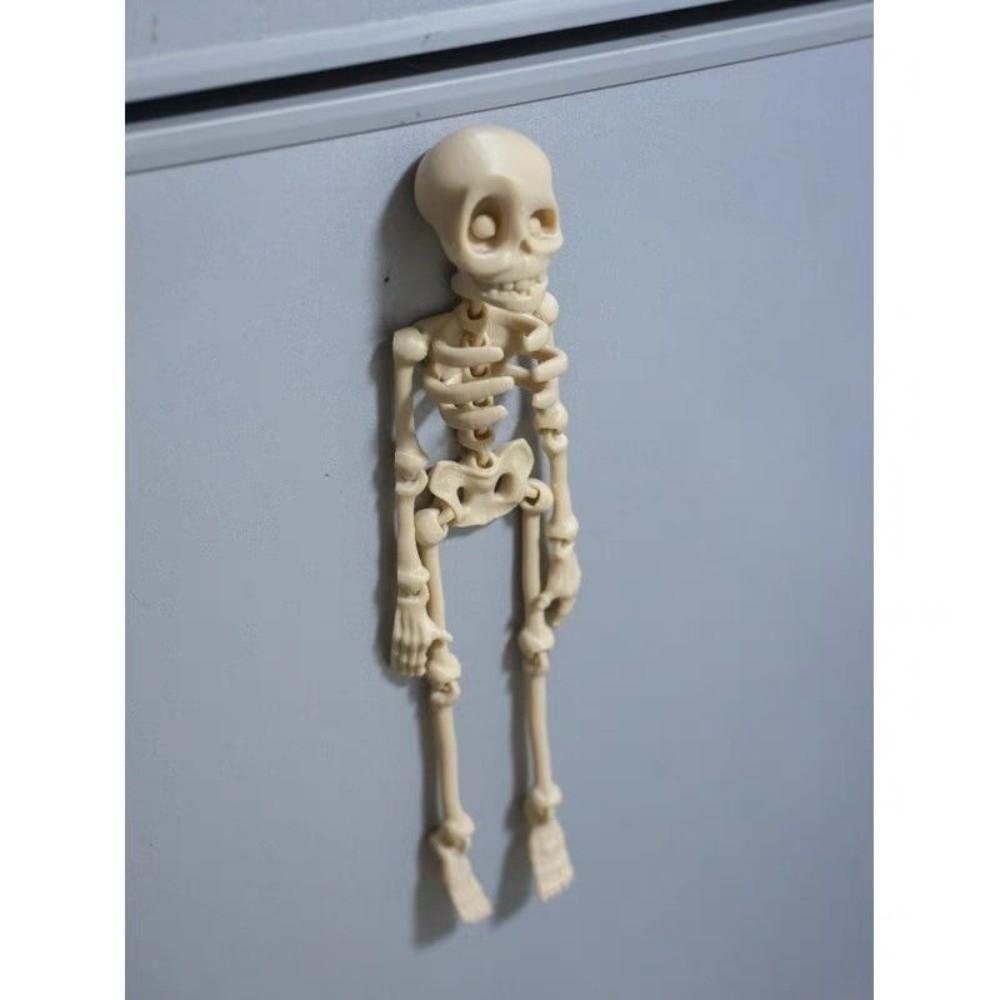 Movable Joints Skull Fridge Magnets 3D Refrigerator Magnets Sticker  Halloween Decoration
