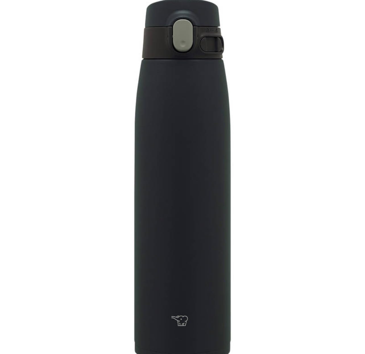 

Vacuum insulated stainless steel bottle, one-touch open, matte black, keeps drinks hot or cold