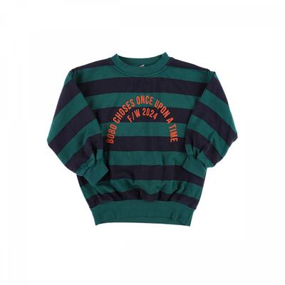 Boboshoz B224ac043 401 Circle Logo Stripe Kids Sweatshirt