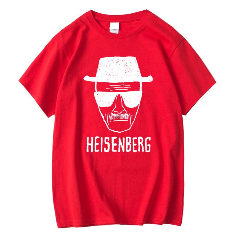 Men Fashion Casual Top Quality Short Sleeve 100 Cotton Loose Heisenberg PrintedTshirt Casual Mens Tshirt Cool Summer Men Tshirt