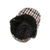 Daks Brown Check Leather Adjustable Strap Hunting Cap Dbhe5el01w2