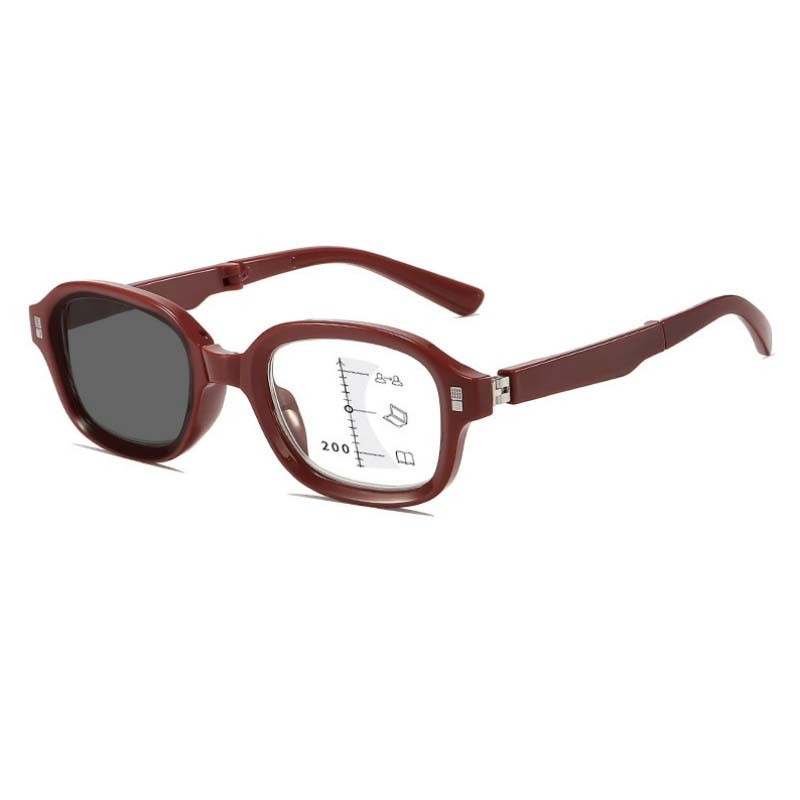 High Quality Lady Full Frame Presbyopia Glasses Outdoor Photochromic Progressive Multifocal Eyeglasses Men Blue Light Blocking Eyewear To+4.0