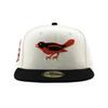 [New Era] Trendy color brim cap 59FIFTY Baltimore Orioles MLB 1958 ALL STAR GAME GREEN BRIM BALTIMORE ORIOLES hat 5950 side patch Sz7-34 [Used]