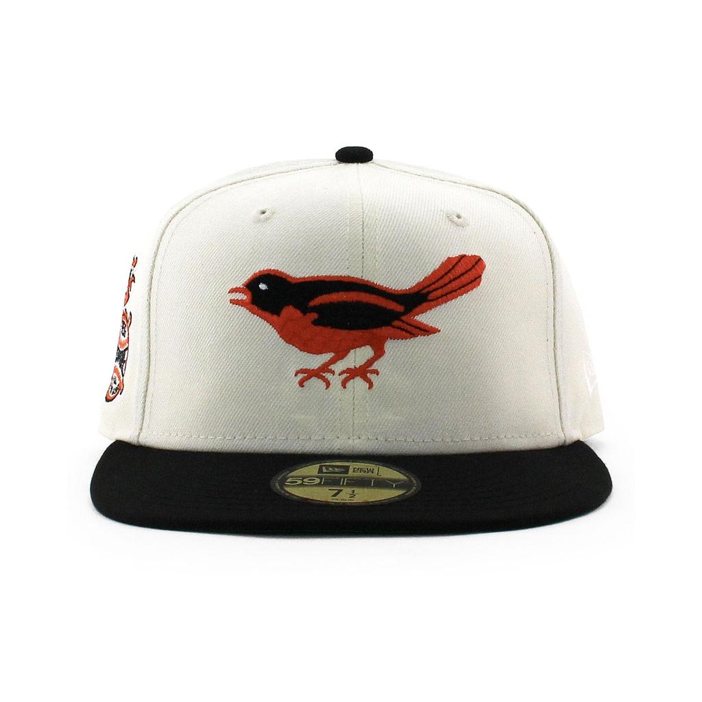 [New Era] Trendy color brim cap 59FIFTY Baltimore Orioles MLB 1958 ALL STAR GAME GREEN BRIM BALTIMORE ORIOLES hat 5950 side patch Sz7-34 [Used]
