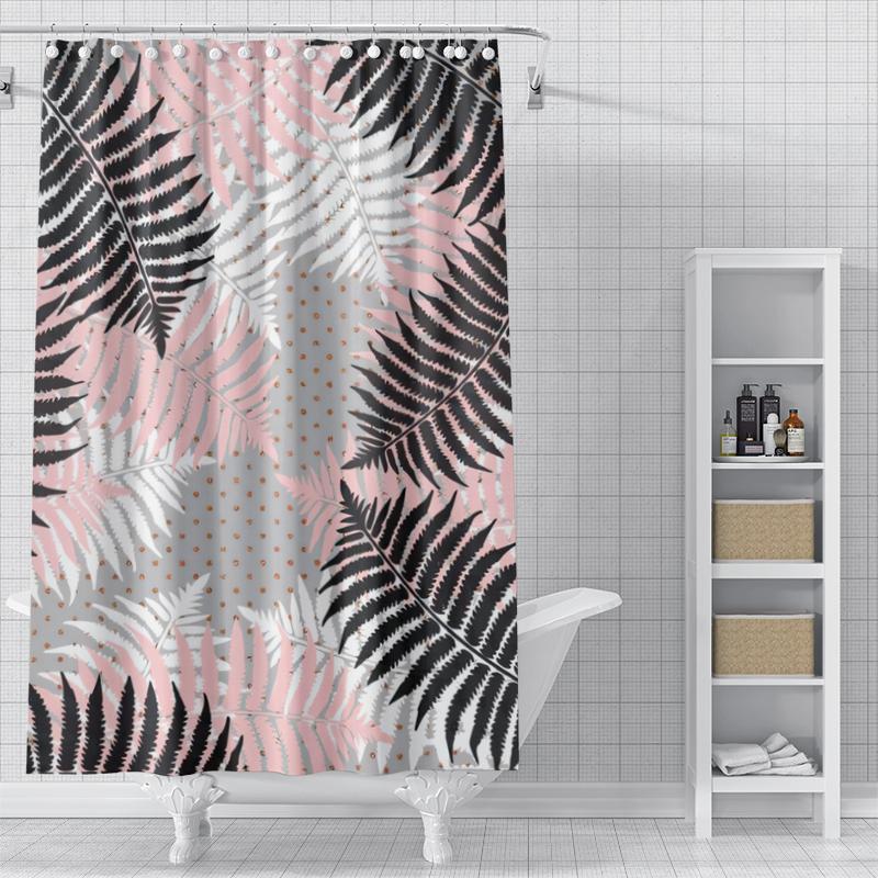 Home Shower Curtains for Bathroom Waterproof Fabric Modern Nordic Style Bathroom Curtains Shower Curtain Morandi Andscape Plant