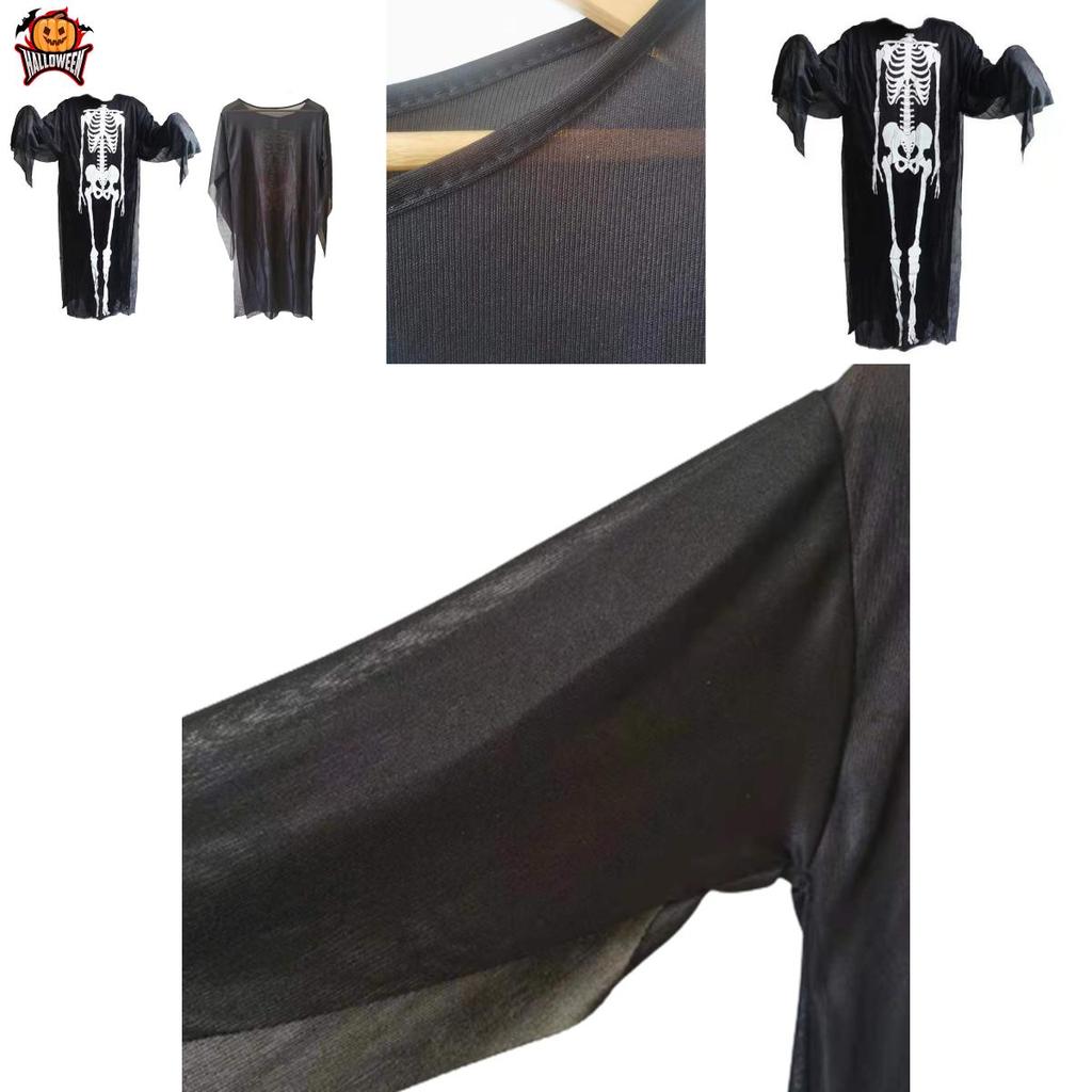 Halloween Skelet Spøgelse Kostume Cosplay Kostume Til Voksne Og Børn