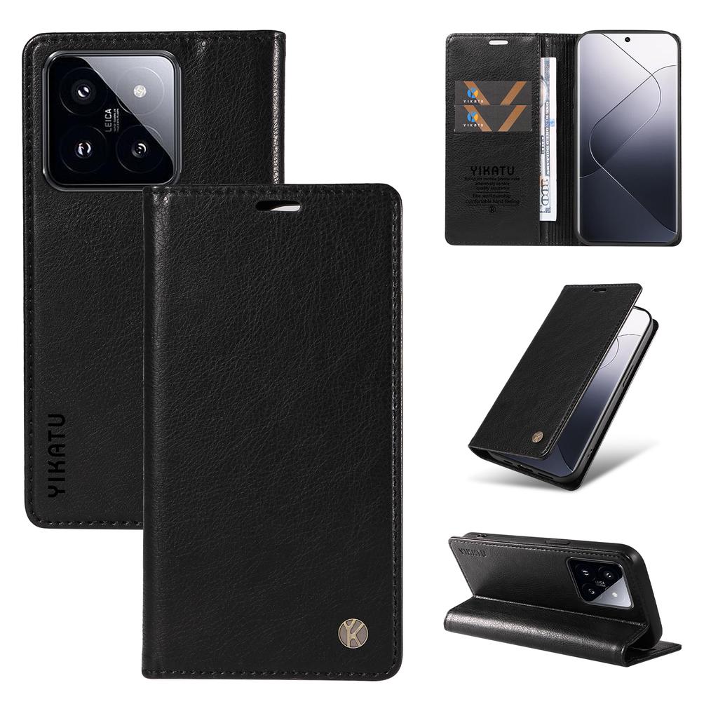 Lichee Pattern PU Leather Card Slots Wallet Phone Case for Xiaomi Redmi 10,9A,9C,Note 13,Poco X6,Redmi Note 12T Pro,13T,13C,C65,Redmi 13...