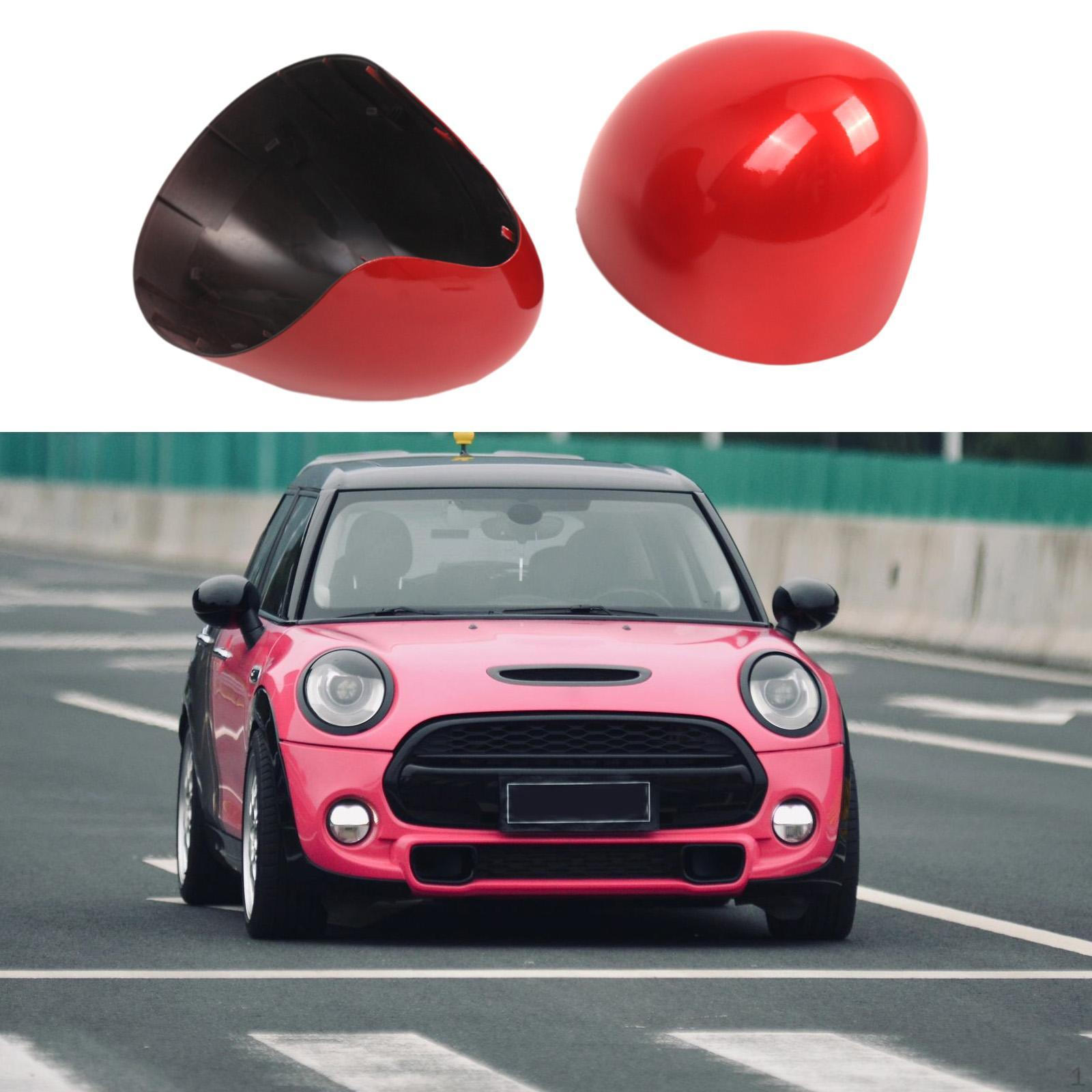 

2 Pack Side View Mirror Cover 51167401229 51167401230 Outside Back Caps Door Red