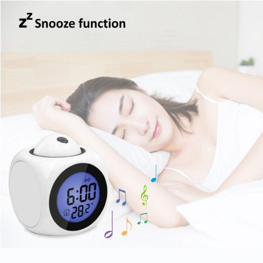 Room With Lcd Display Weather Temperature Home Alarm Clocks Clock Timer Projector For Bedside