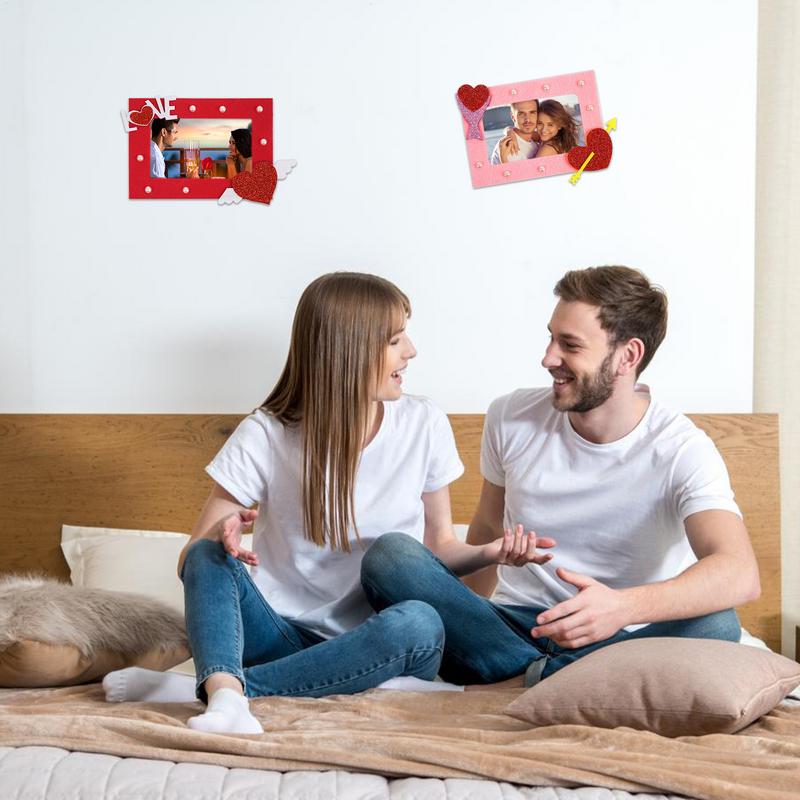 Valentine's Day Photo Frame Heart Felt Photo Frame Romantic Photo Frames Holiday Wall Decoration for Marriage Proposal Honeymoon