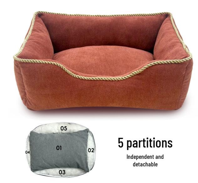 Durable, Waterproof, Hair-Resistant Dog Bed - Cozy for Small & Medium Dogs, Washable, and Warm for Winter.