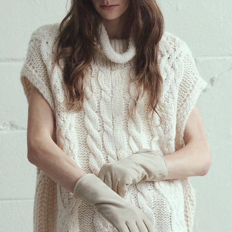 Marchen Women's Real Suede Gloves (long Ver.)