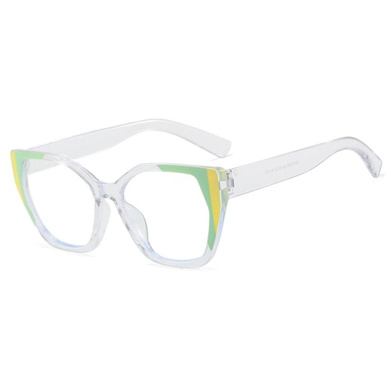 New Retro Cat Eye Anti Blue Light Glasses Ins Brand Simple Color Matching Frame Design Versatile Casual Unisex Glasses