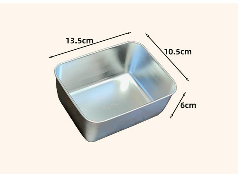 Stainless Steel Non-Magnetic Towel Tray with Lid - Flat Bottom Square Pan for Tiramisu & Ejiao