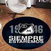 Millonarios Fc (1) Round Office Rug Decorative Floor Rug for Office Bedroom Living Room and Home Space