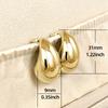Huitan Fashion Water Drop Earrings for Women Metal Gold Color/copper Plated Zircon for Female Daily Wearable Accessories Gift