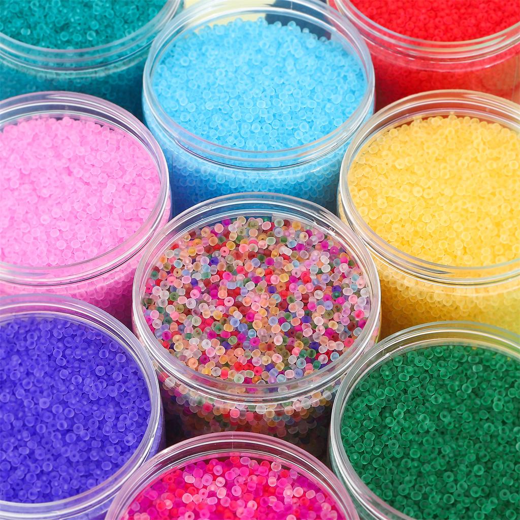 Frosted Clear Glass Seed Beads, DIY Jewelry Making Supplies