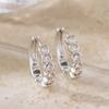 Korean Diamond Heart Studs & Ear Cuffs: Elegant Micro-Set Zircon Earrings for Women
